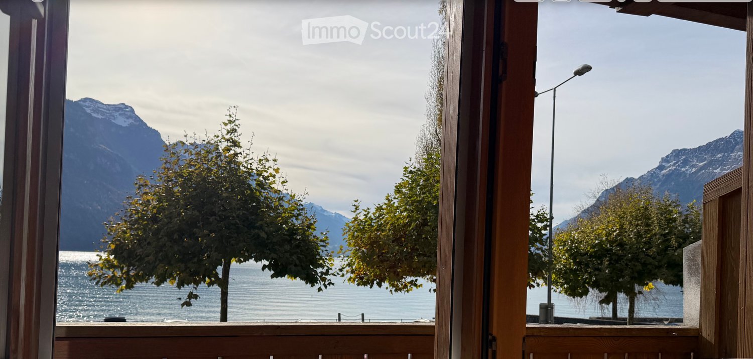 large view to lake and mountains