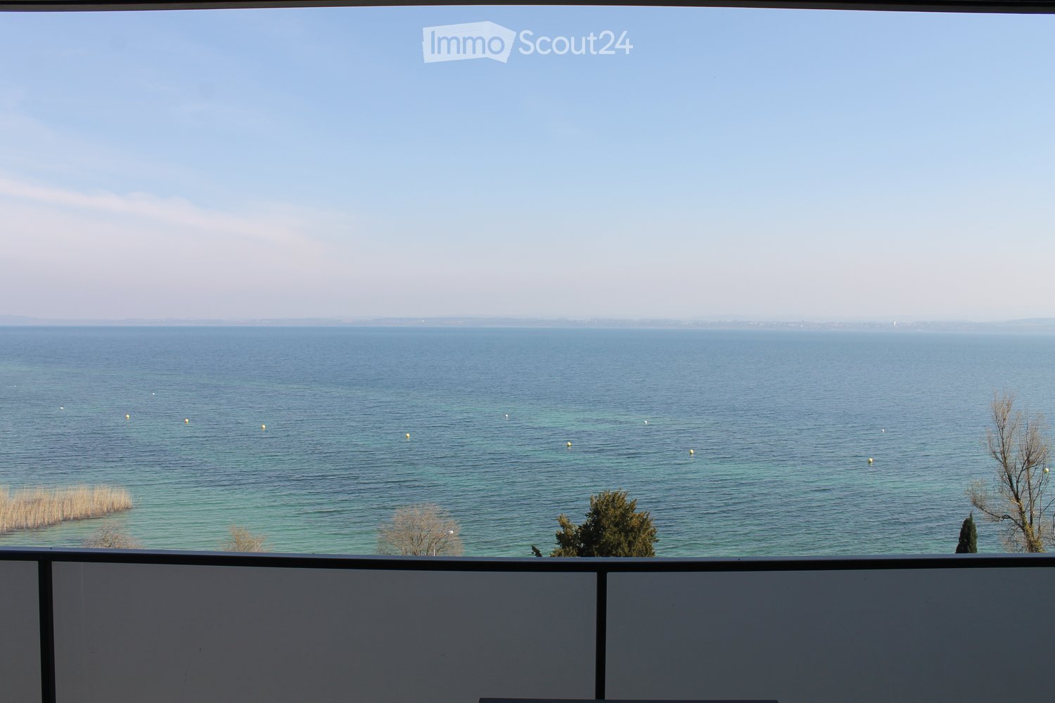 View of the sea from a balcony