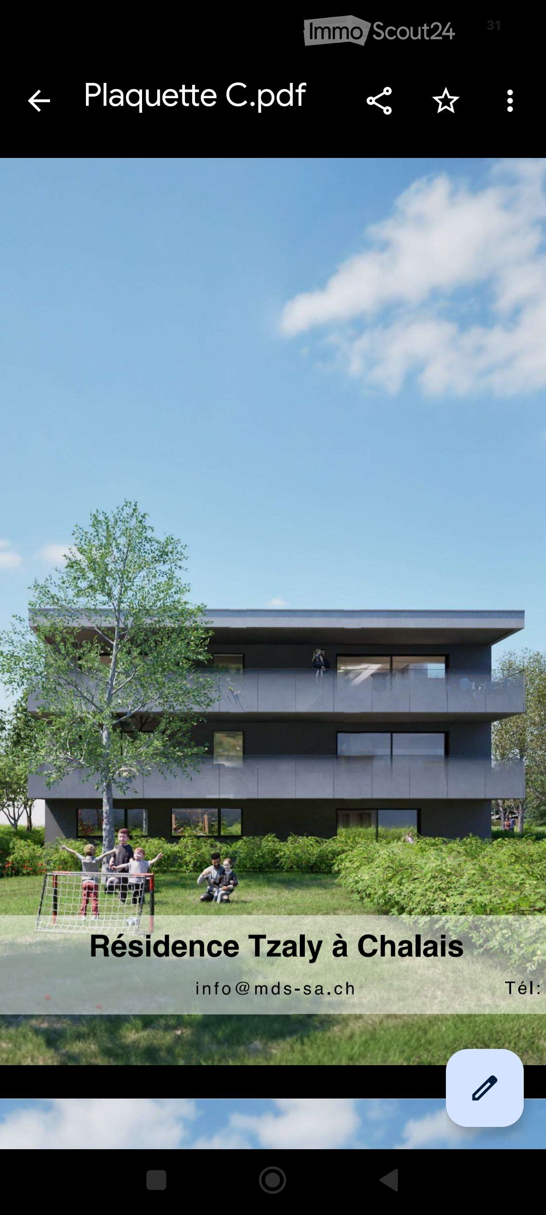 Modern two-story house with large windows and a balcony, surrounded by greenery and a small soccer net in the foreground.