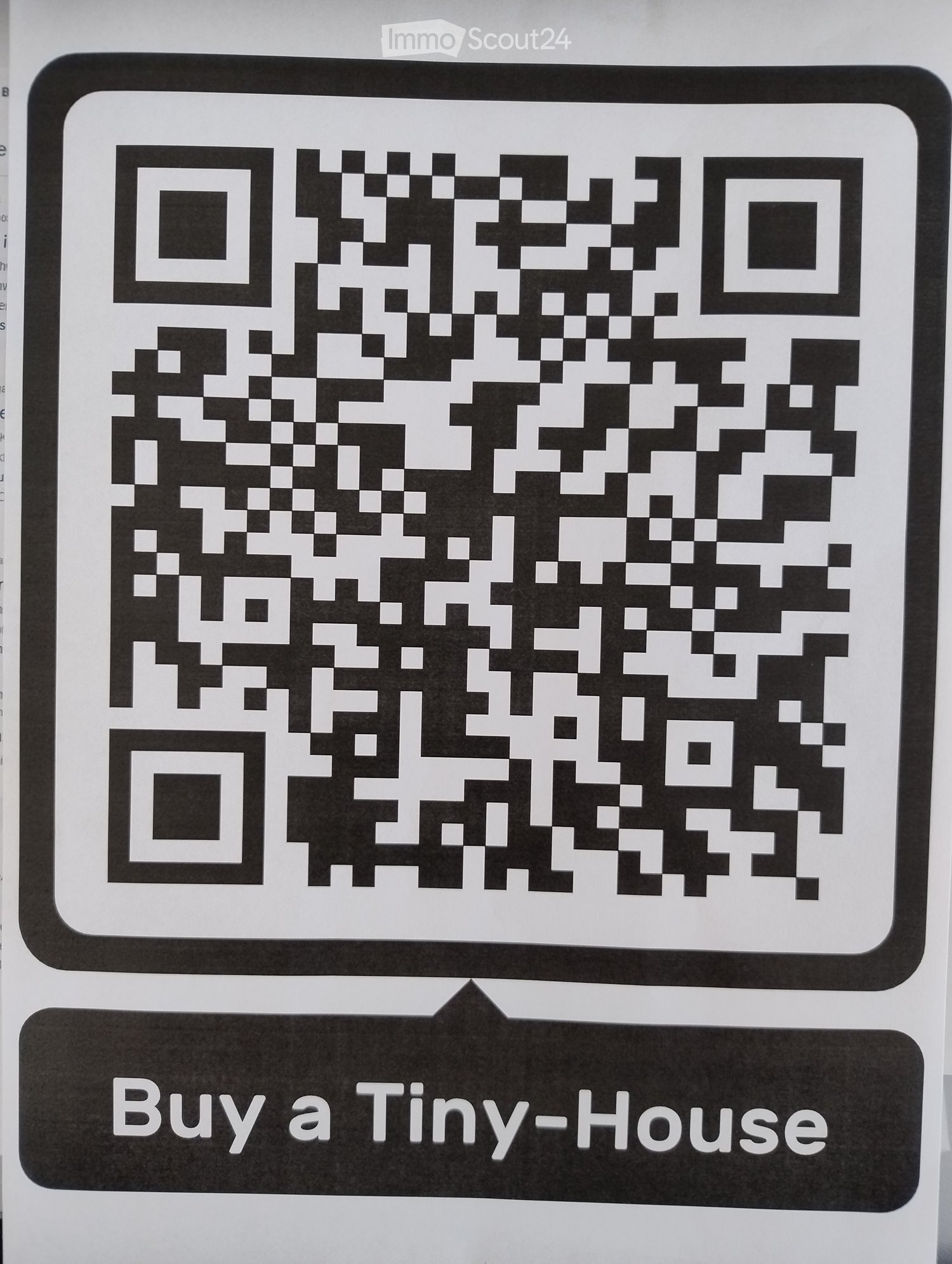 QR code for buying a tiny house