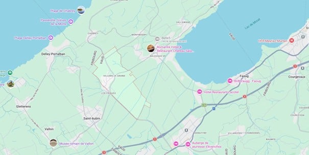 Map showing the location of Romantik Hotel & Restaurant Chateau de Saleux in Belgium, surrounded by nearby landmarks and roads.