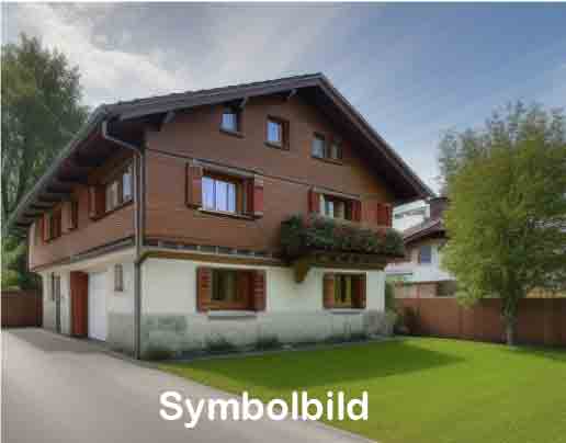 2 story house, brown exterior, glass windows, brown garage door, green lawn, fenced yard