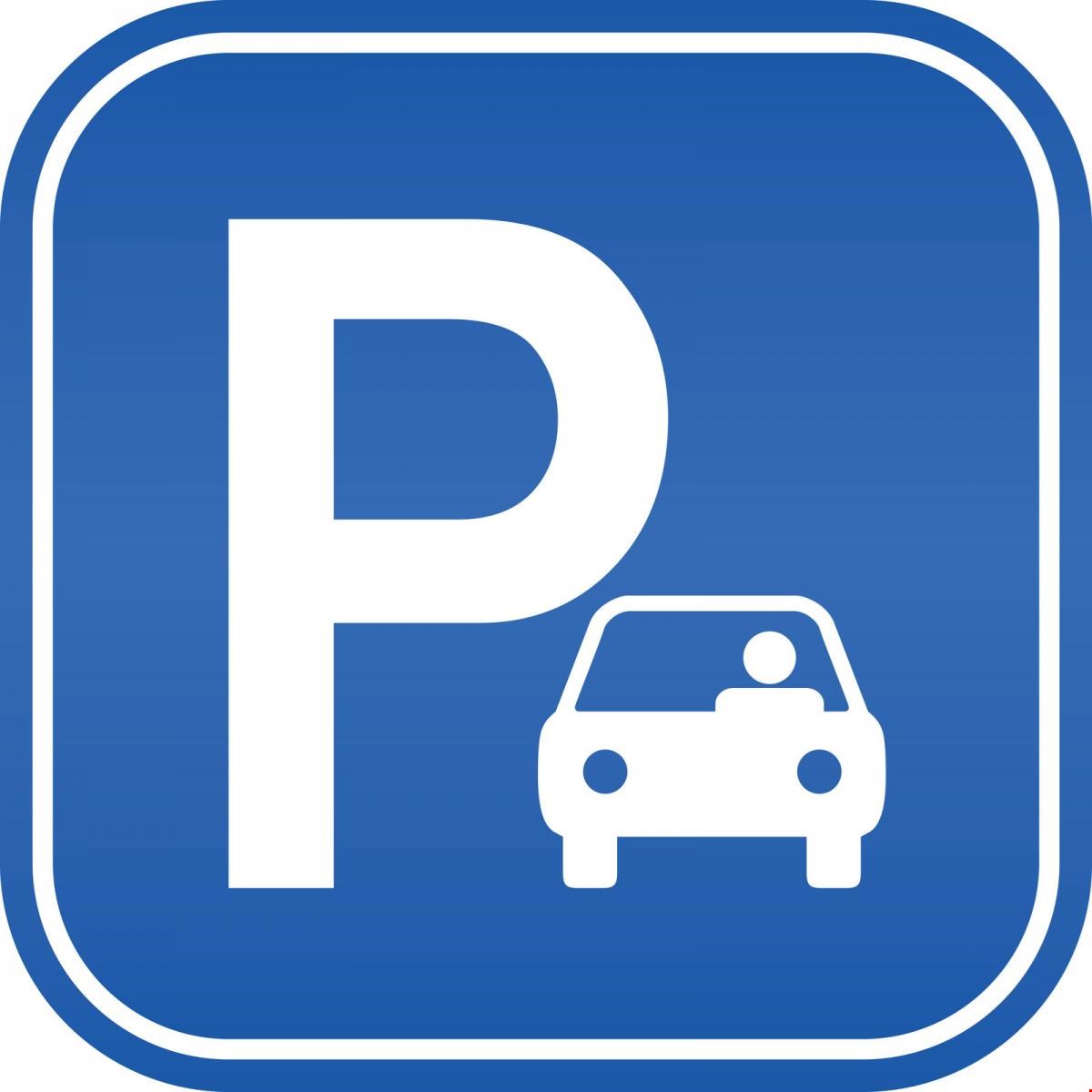 Parking sign with a car icon