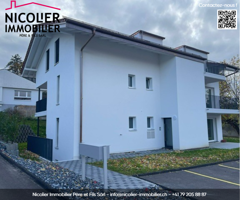 2 story house, white walls, tiled roof, balconies, entrance porch, large window, fence