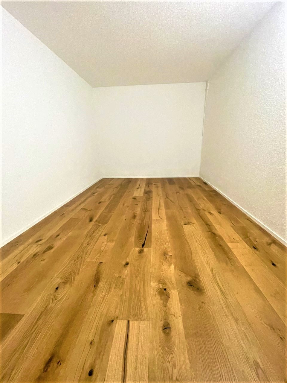 empty room, hardwood floor, white walls