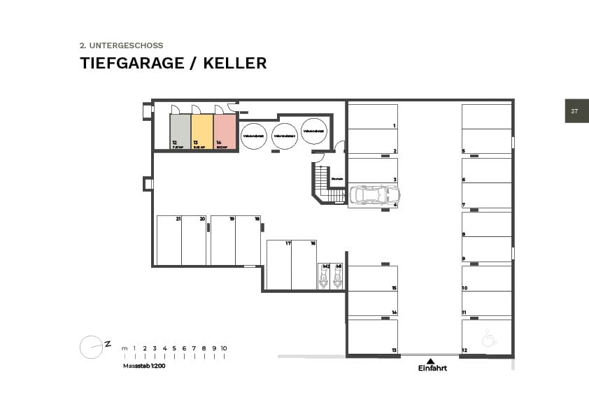 Entrance, living room, kitchen, 1 bedroom, 1 bathroom, terrace, car storage, storage